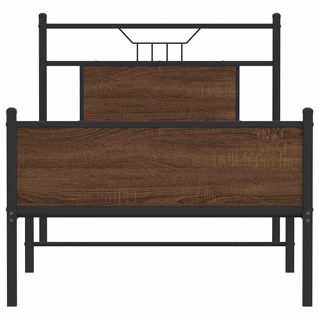 Giroletto senza Materasso Rovere Marrone 90x190cm in Truciolato | homemem39