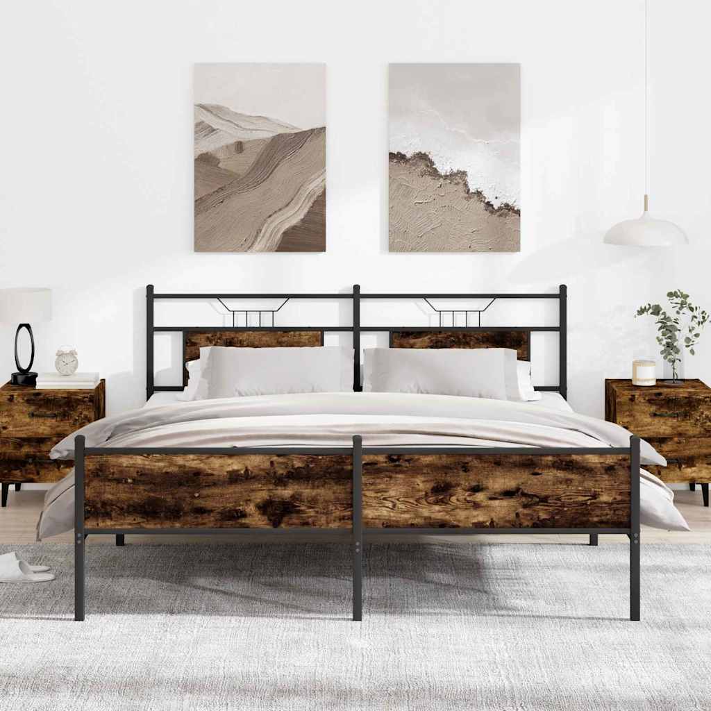 Giroletto senza Materasso Rovere Marrone 90x190cm in Truciolato