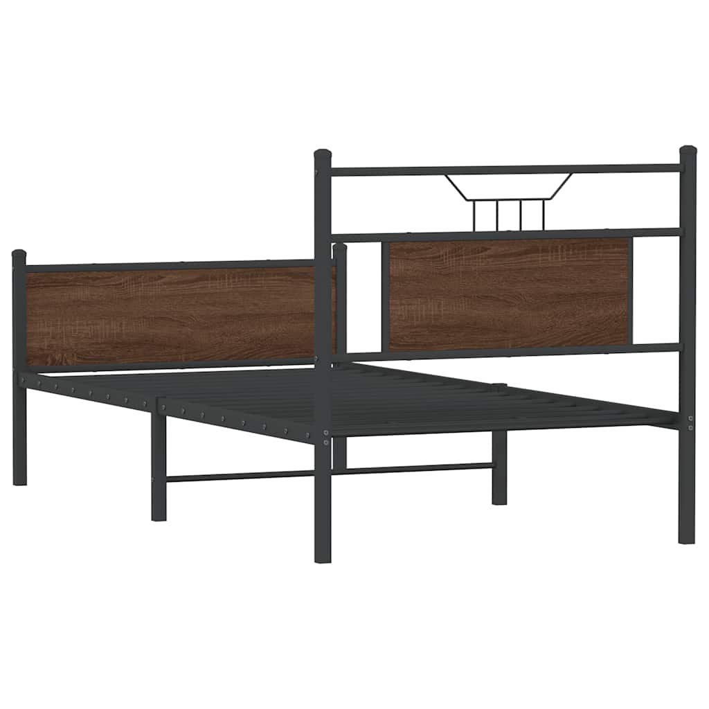 Giroletto senza Materasso Rovere Marrone 90x200cm in Truciolato | homemem39