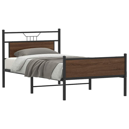 Giroletto senza Materasso Rovere Marrone 100x190 cm Truciolato | homemem39