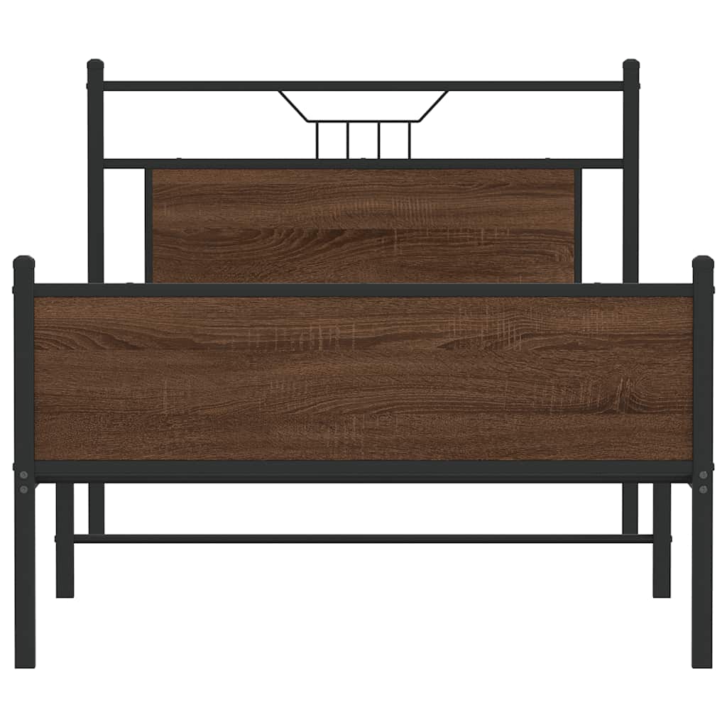 Giroletto senza Materasso Rovere Marrone 100x200 cm Truciolato | homemem39
