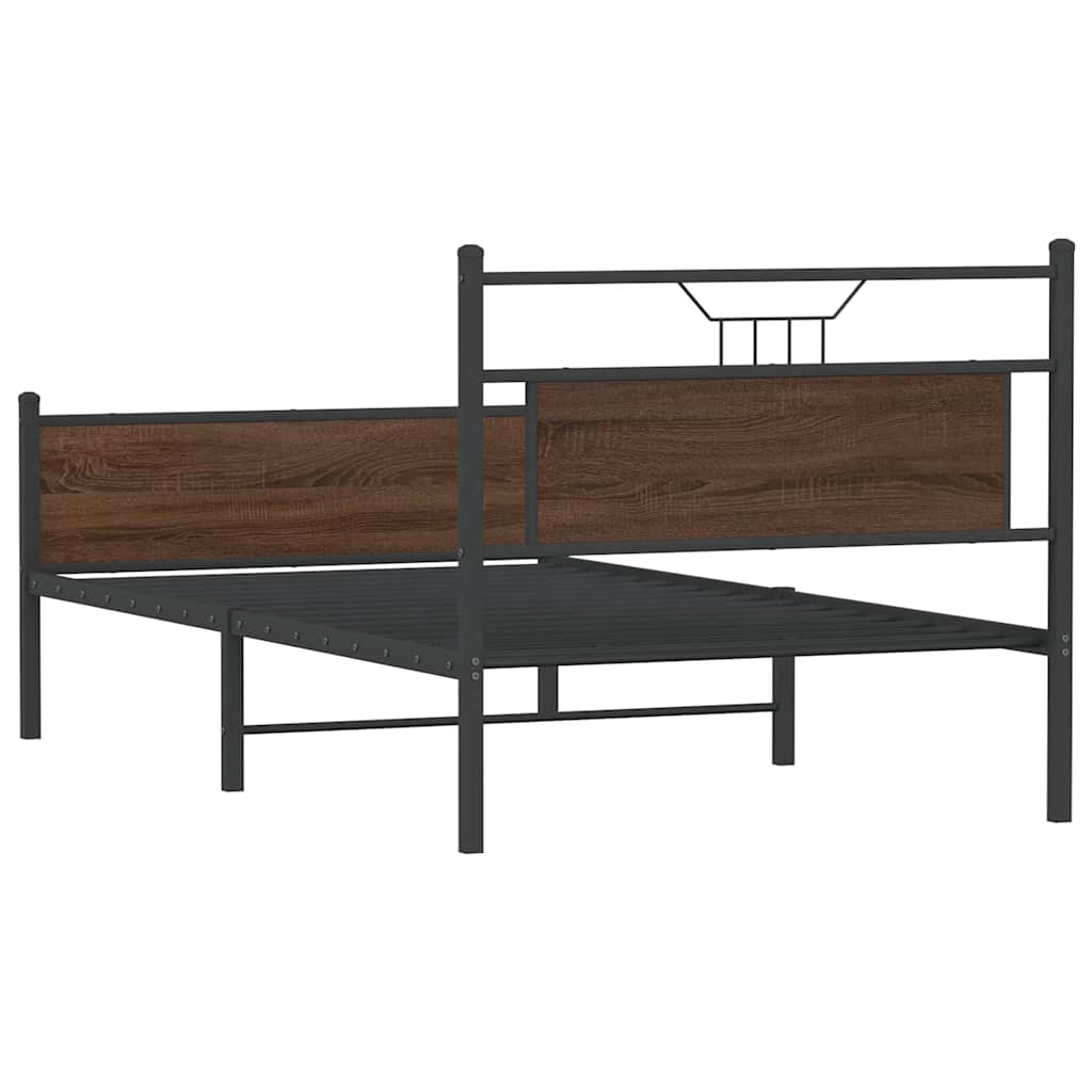 Giroletto senza Materasso Rovere Marrone 100x200 cm Truciolato | homemem39