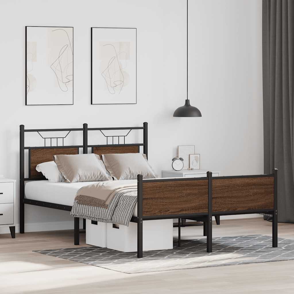 Giroletto senza Materasso Rovere Marrone 120x200 cm Truciolato | homemem39