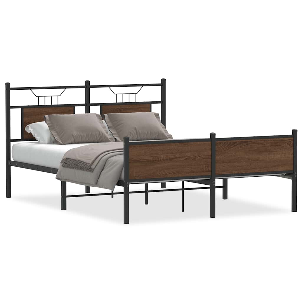 Giroletto senza Materasso Rovere Marrone 137x190 cm Truciolato | homemem39