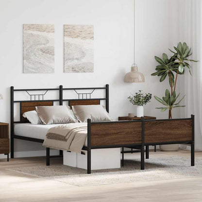 Giroletto senza Materasso Rovere Marrone 137x190 cm Truciolato