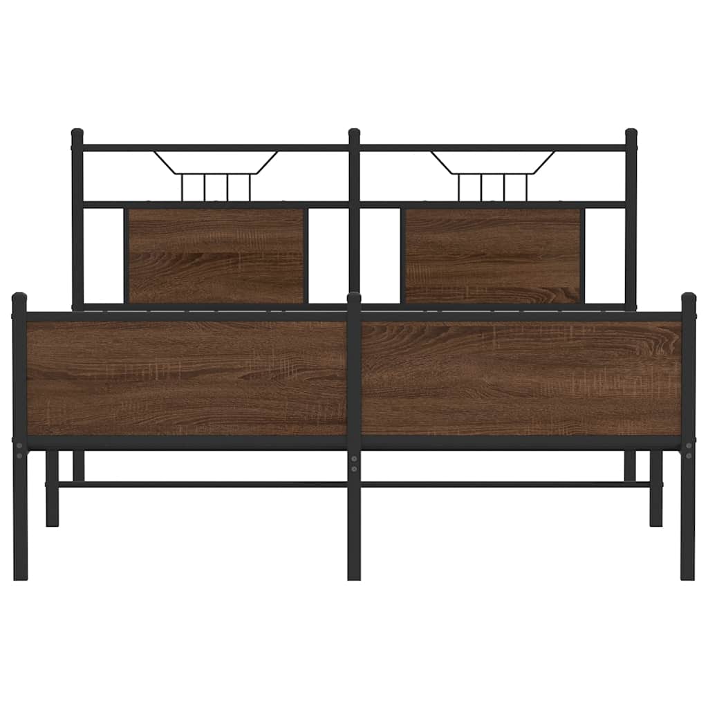 Giroletto senza Materasso Rovere Marrone 137x190 cm Truciolato | homemem39