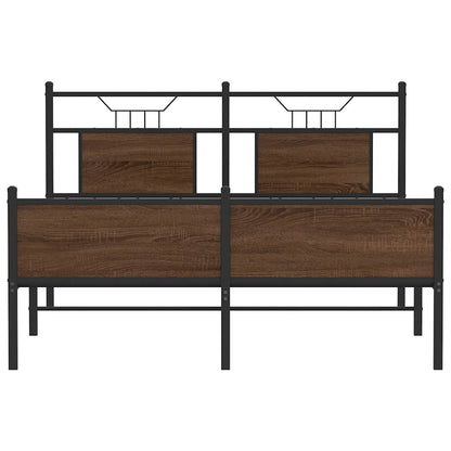 Giroletto senza Materasso Rovere Marrone 137x190 cm Truciolato | homemem39