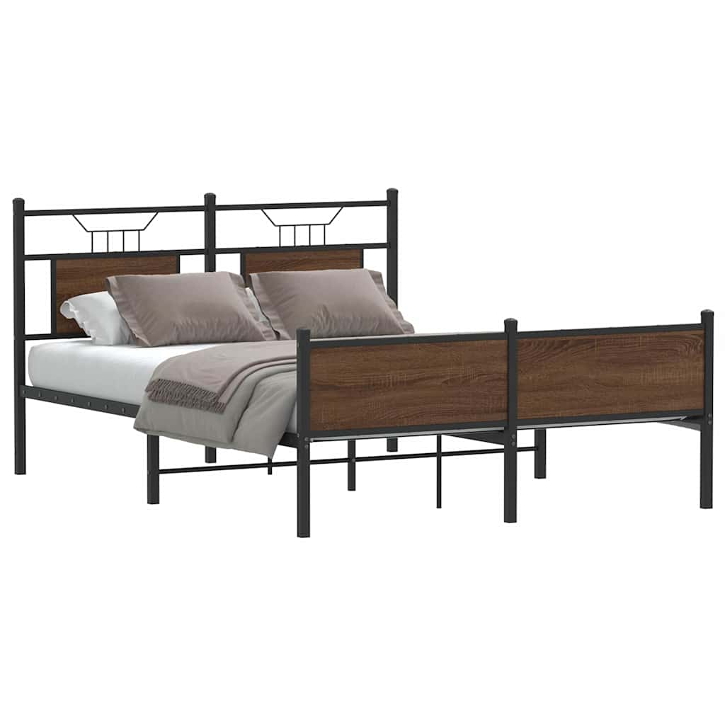 Giroletto senza Materasso Rovere Marrone 137x190 cm Truciolato