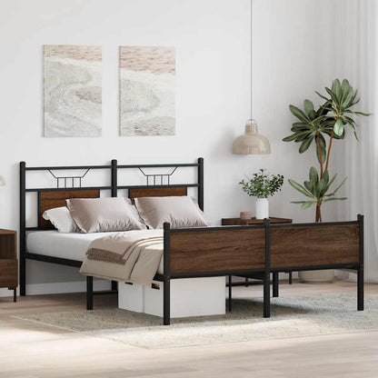 Giroletto senza Materasso Rovere Marrone 140x190 cm Truciolato | homemem39