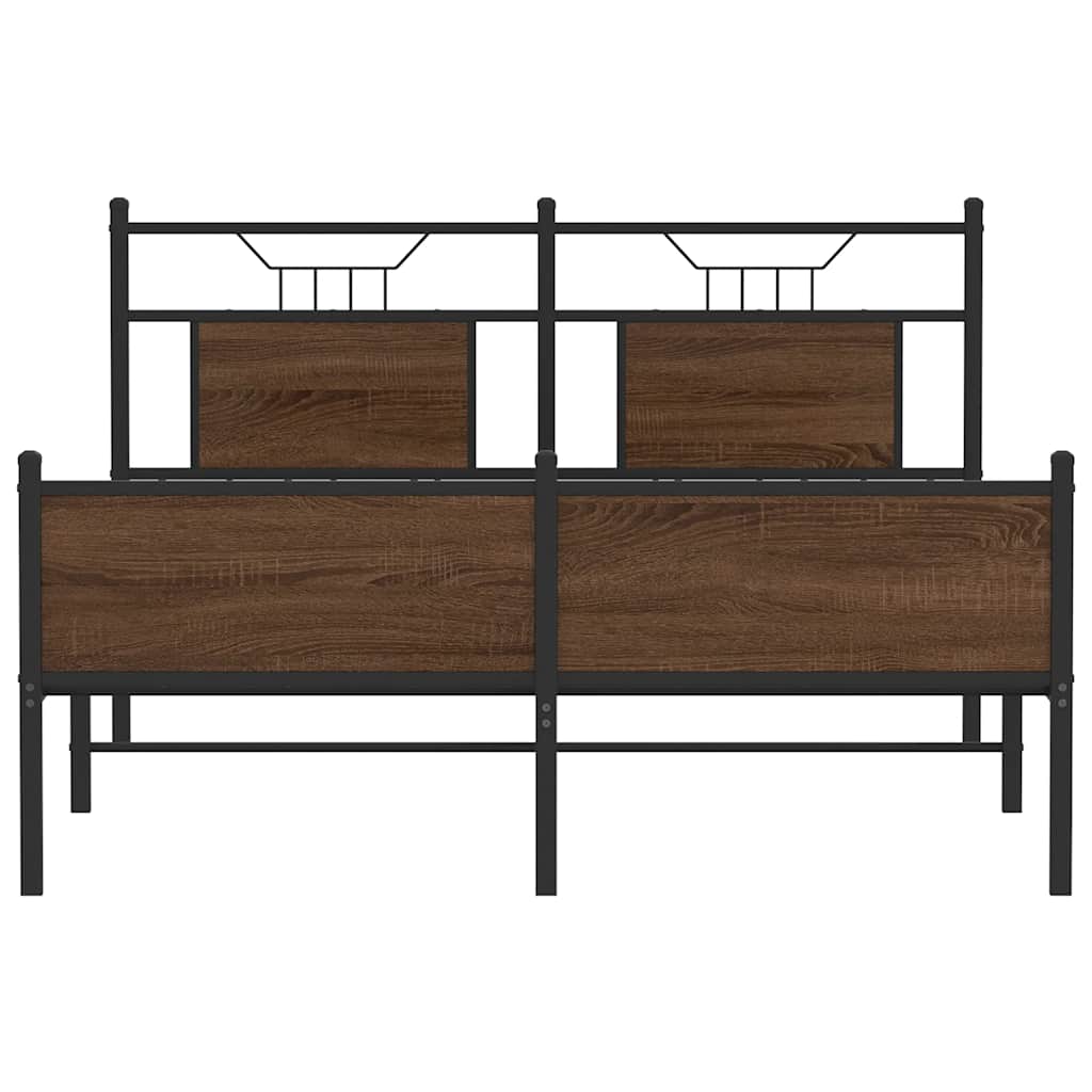 Giroletto senza Materasso Rovere Marrone 140x190 cm Truciolato | homemem39