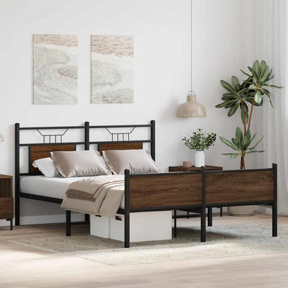Giroletto senza Materasso Rovere Marrone 140x200 cm Truciolato | homemem39