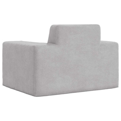 Divano per Bambini Grigio Chiaro in Morbido Peluche | homemem39