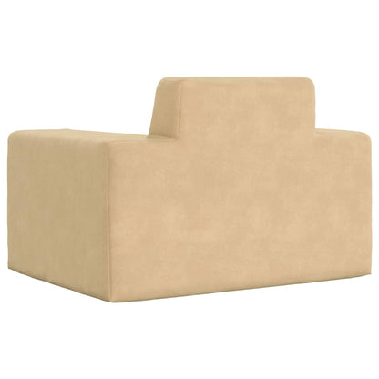 Divano per Bambini Crema in Morbido Peluche | homemem39