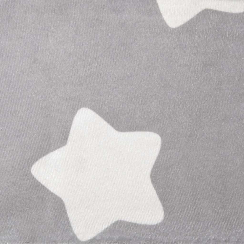 Divano Letto Bambini Grigio Chiaro con Stelle Morbido Peluche | homemem39