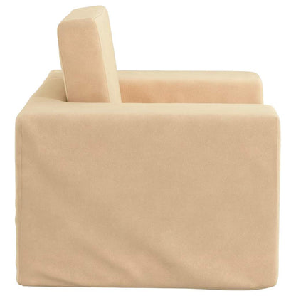 Divano Letto per Bambini Crema in Morbido Peluche | homemem39