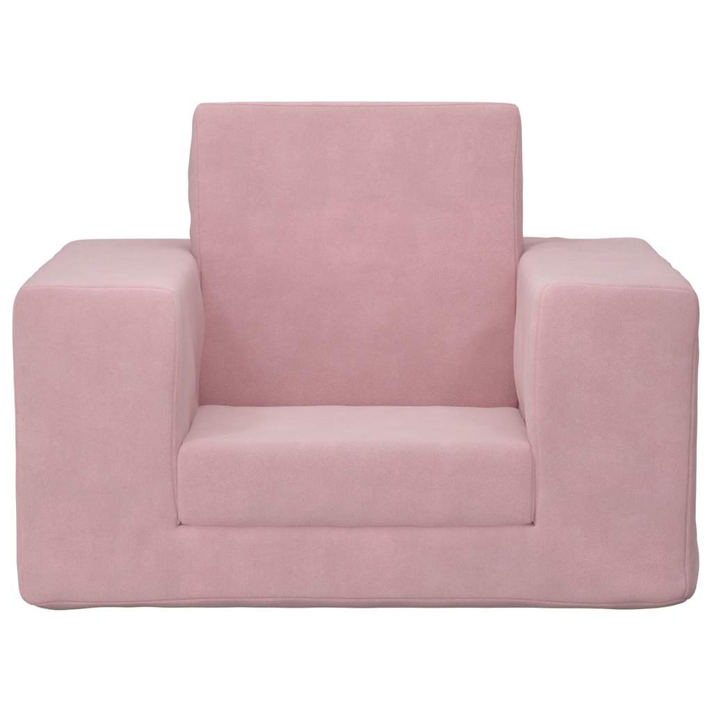 Divano per Bambini Rosa in Morbido Peluche | homemem39
