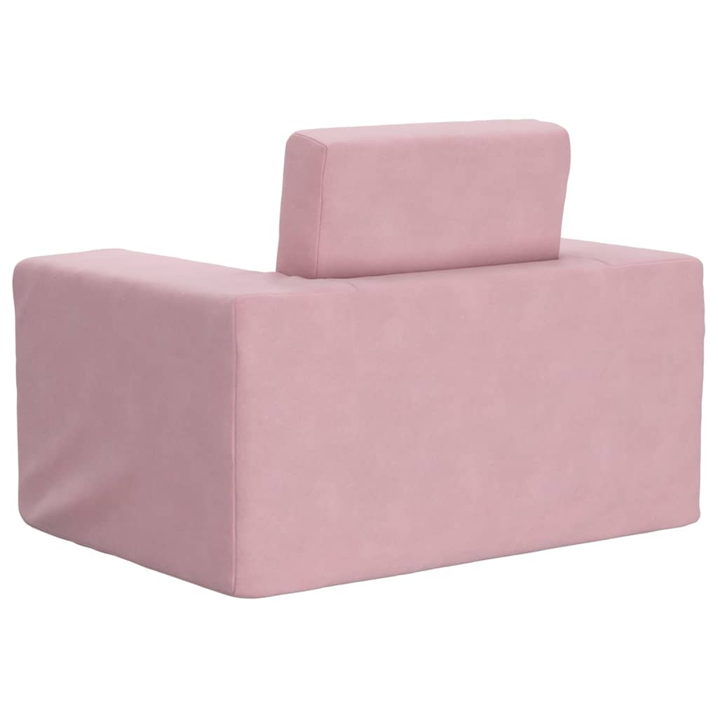 Divano per Bambini Rosa in Morbido Peluche | homemem39