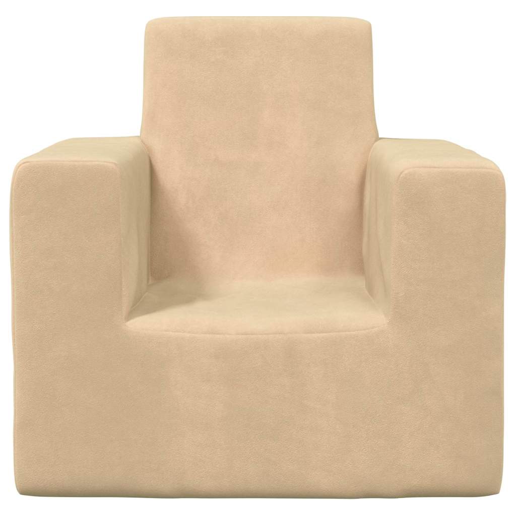 Divano per Bambini Crema in Morbido Peluche | homemem39