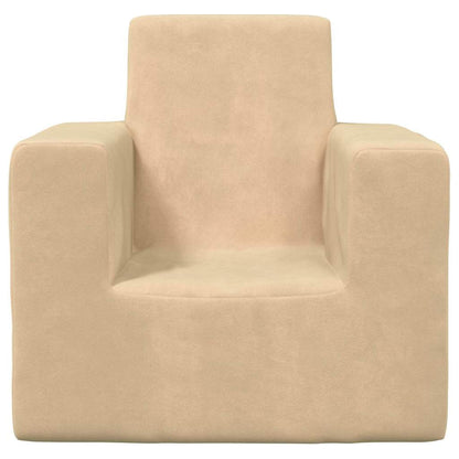 Divano per Bambini Crema in Morbido Peluche | homemem39