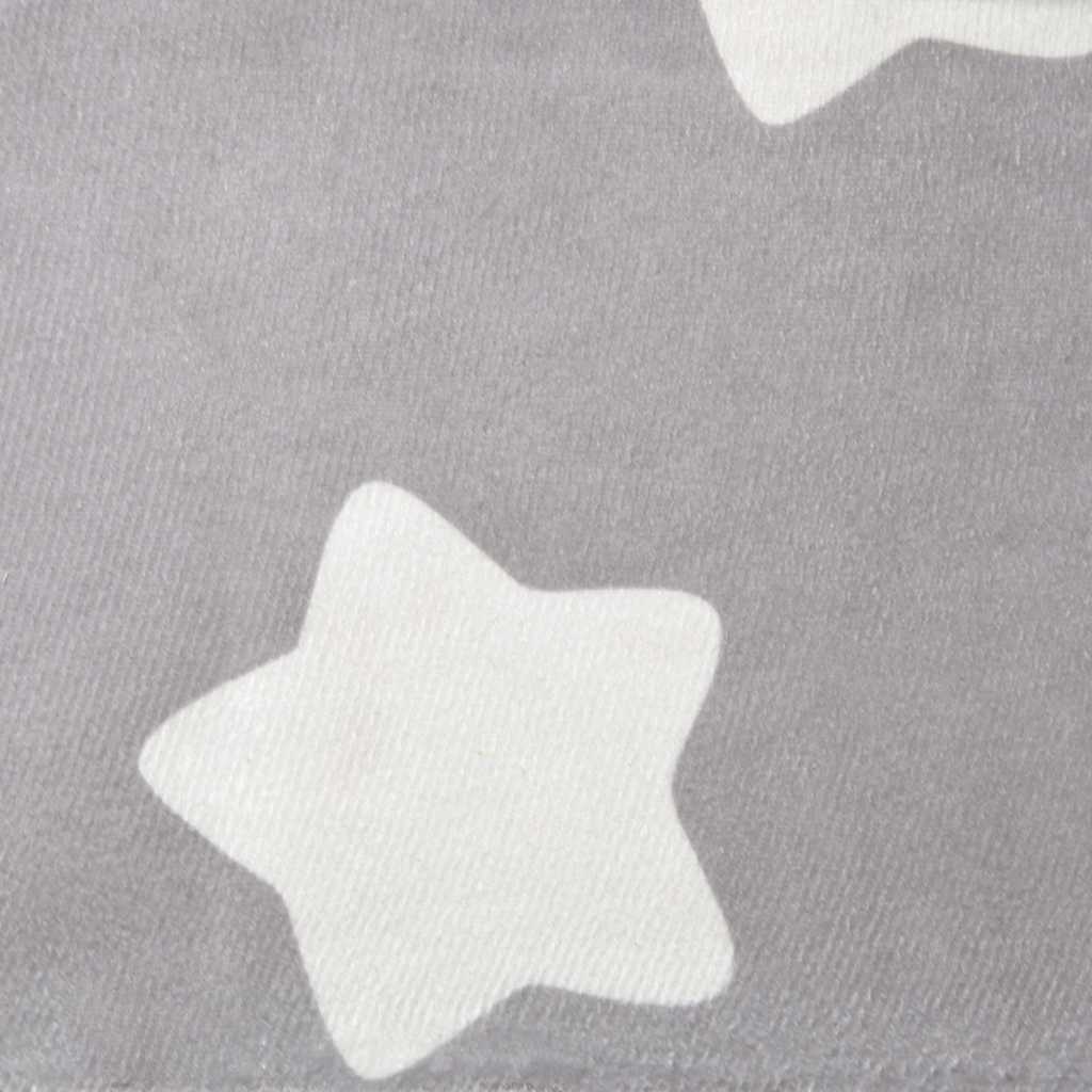 Divano per Bambini 2 Posti Grigio Chiaro Stelle Morbido Peluche | homemem39
