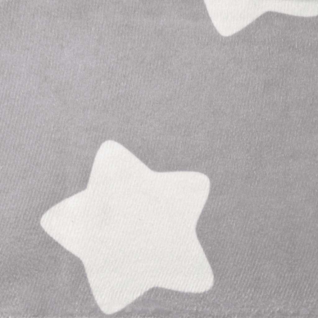Divano Letto Bambini Grigio Chiaro con Stelle Morbido Peluche | homemem39