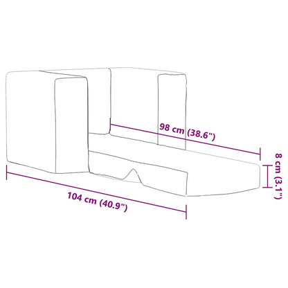 Divano Letto per Bambini Crema in Morbido Peluche