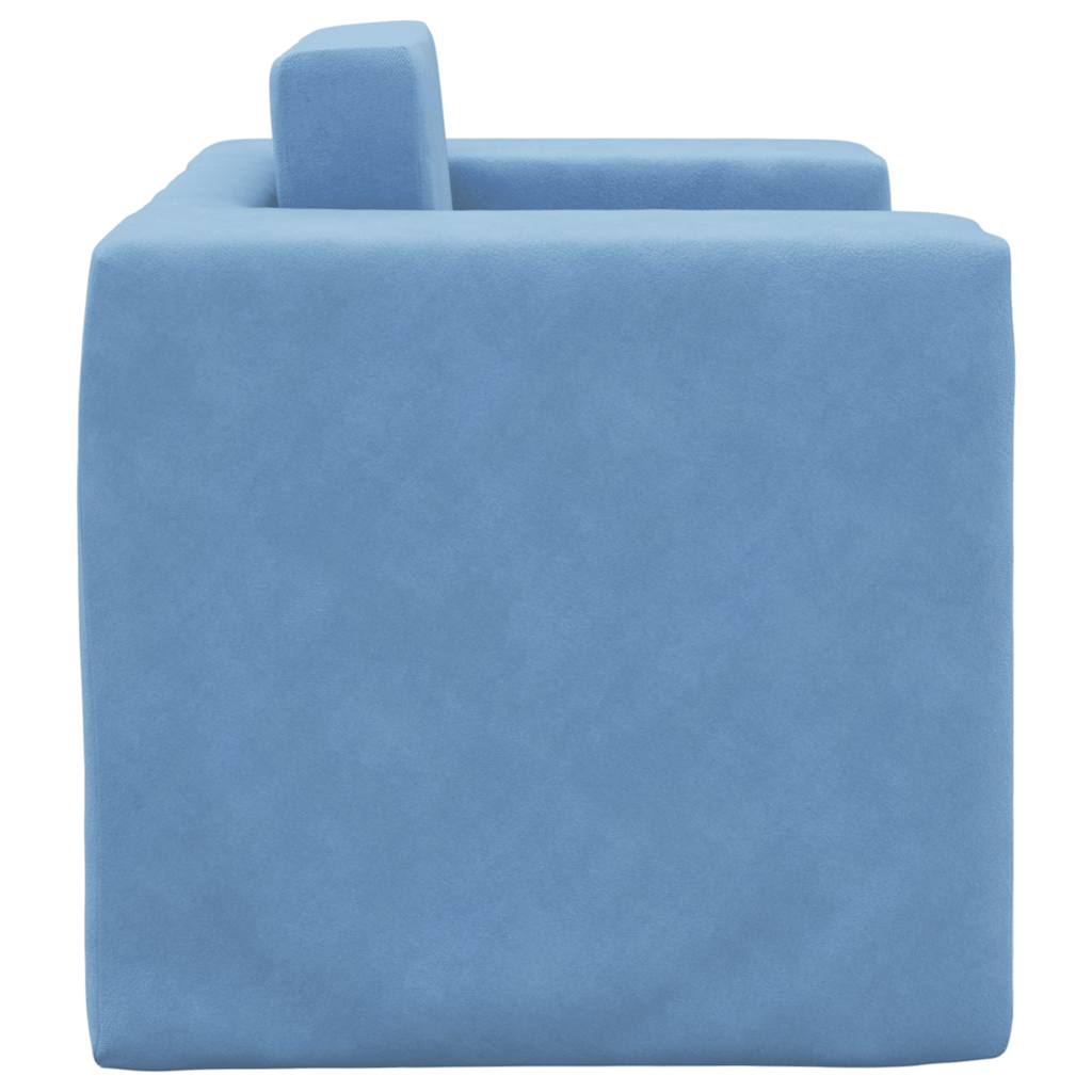 Divano per Bambini Blu in Morbido Peluche | homemem39