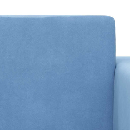 Divano per Bambini Blu in Morbido Peluche