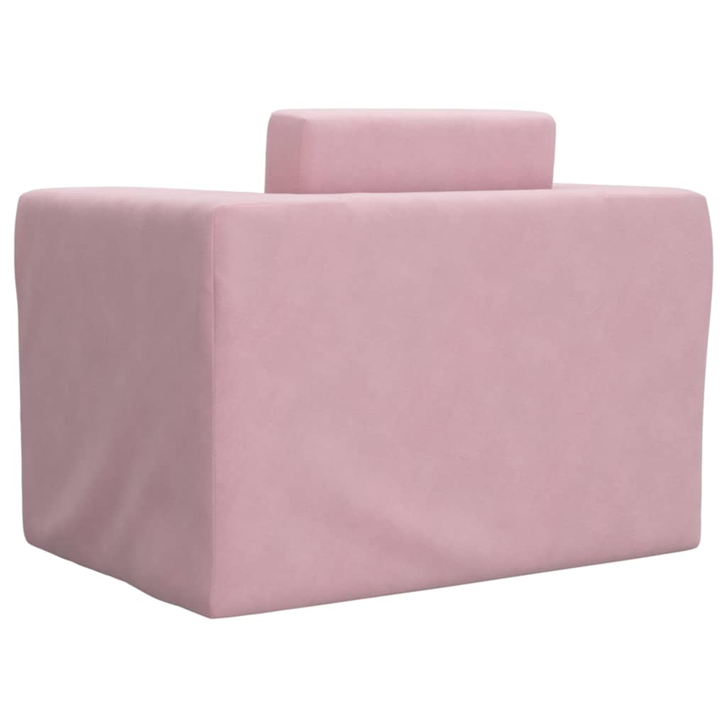 Divano per Bambini Rosa in Morbido Peluche | homemem39