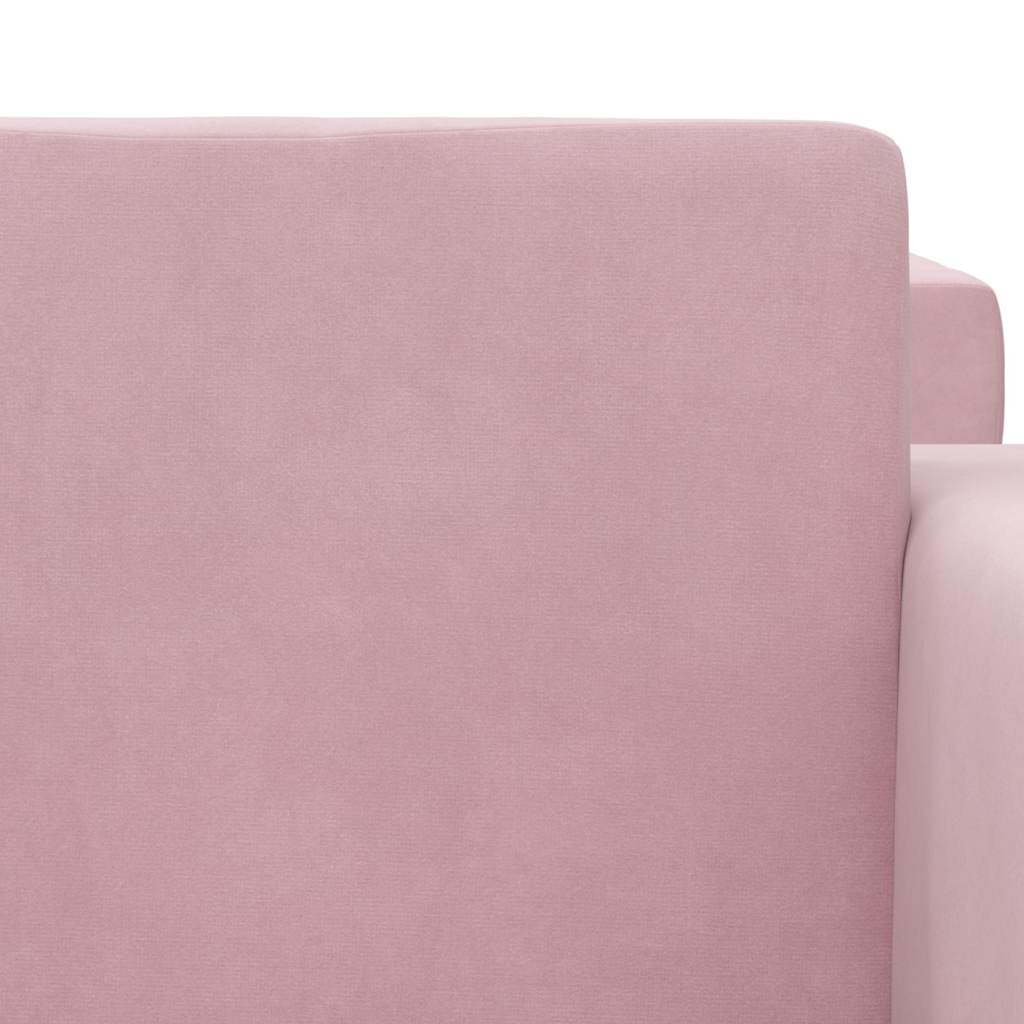 Divano per Bambini Rosa in Morbido Peluche
