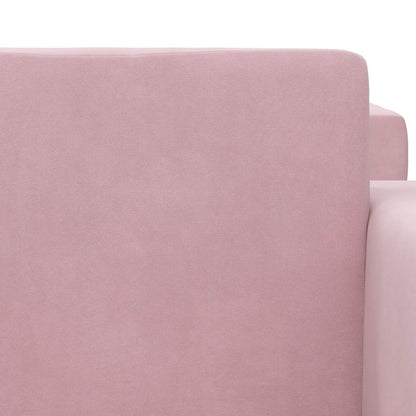 Divano per Bambini Rosa in Morbido Peluche