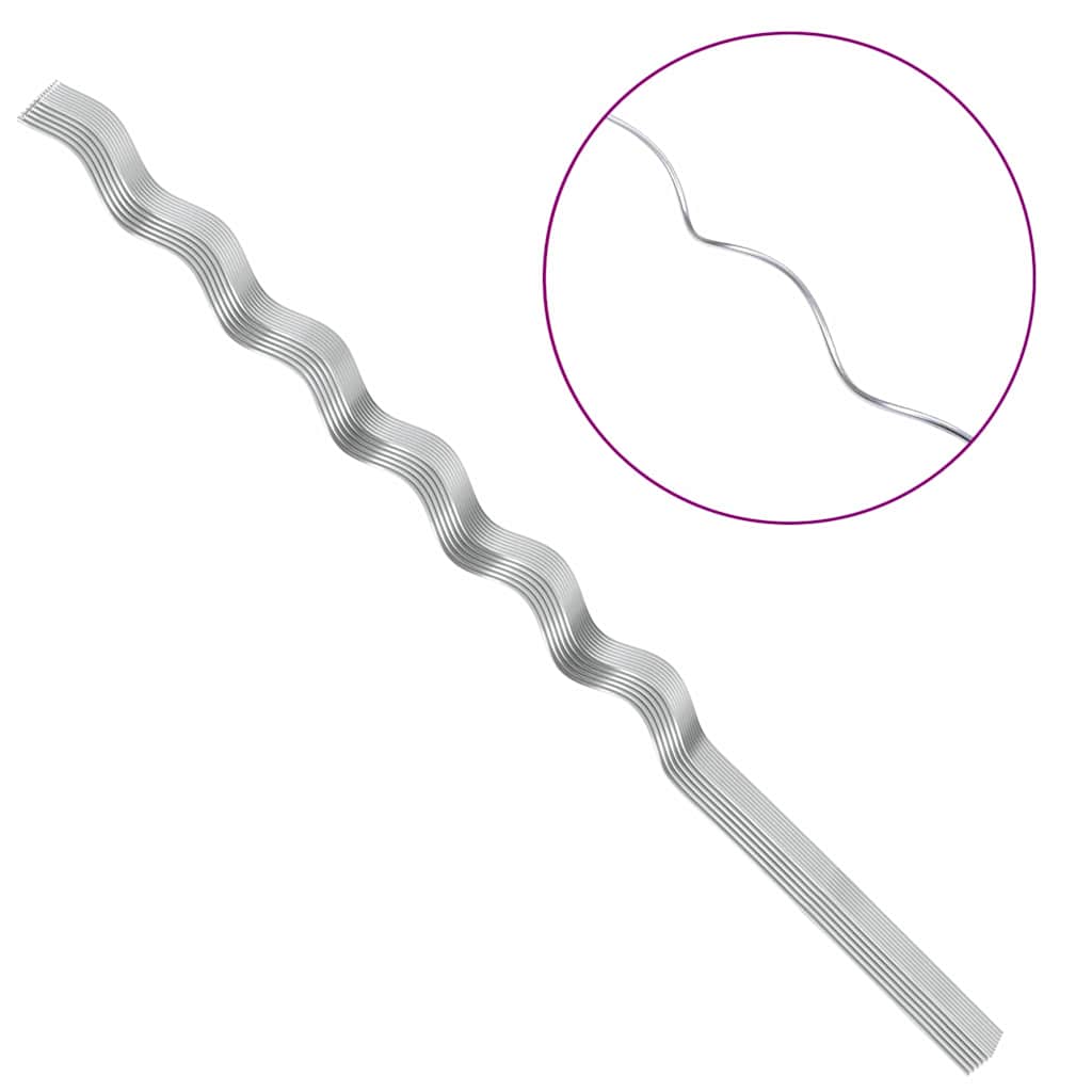 Supporto per piante 50 pcs Argento 150 x 0,6 x 0,6 cm Acciaio | homemem39