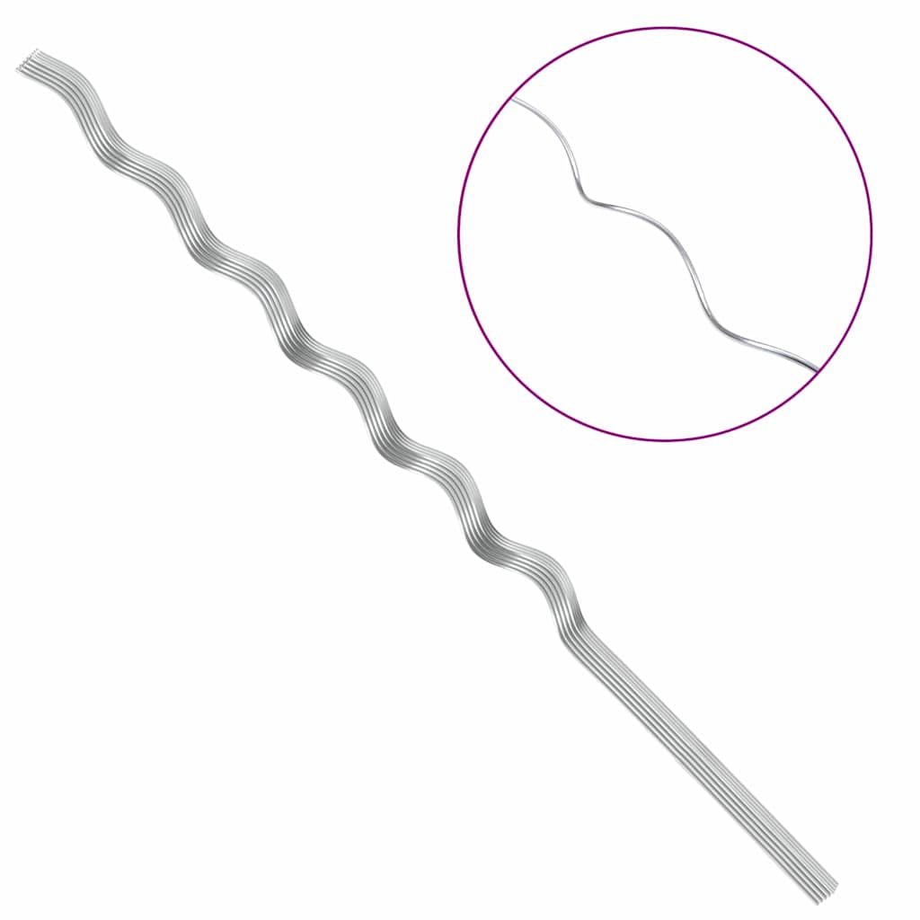 Supporto per piante 20 pcs Argento 150 x 0,6 x 0,6 cm Acciaio | homemem39
