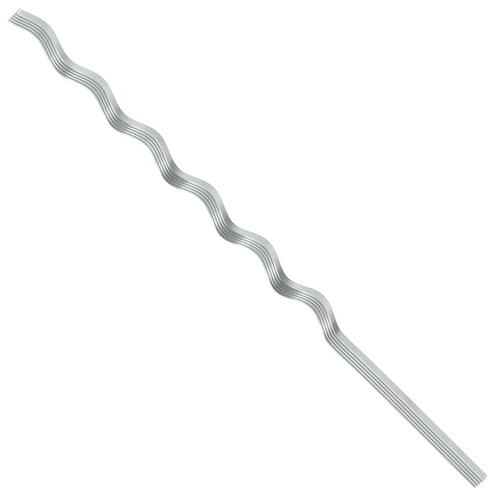Supporto per piante 20 pcs Argento 150 x 0,6 x 0,6 cm Acciaio | homemem39