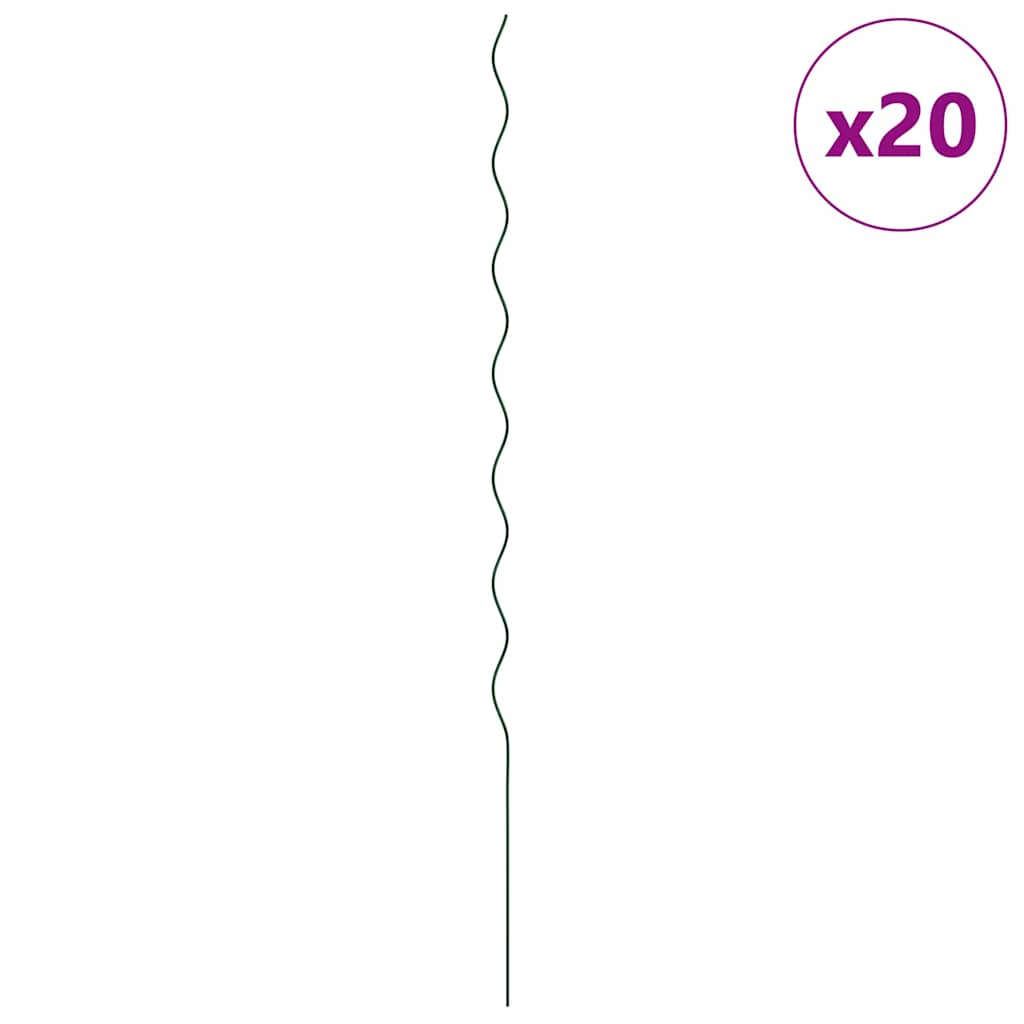Supporto per piante 20 pcs Verde 170 x 0,6 x 0,6 cm Acciaio | homemem39