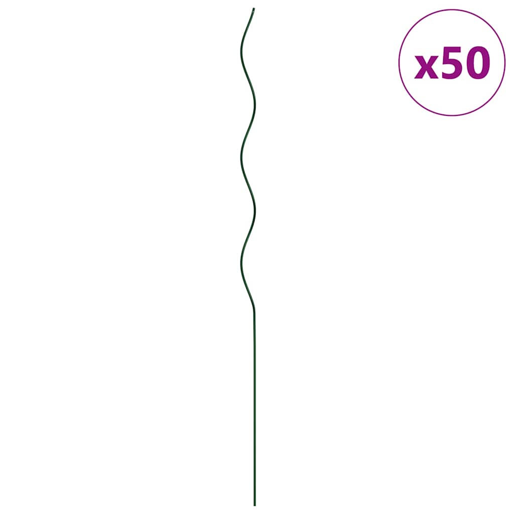 Supporto per piante 50 pcs Verde 110 x 0.6 x 0.6 cm Acciaio | homemem39