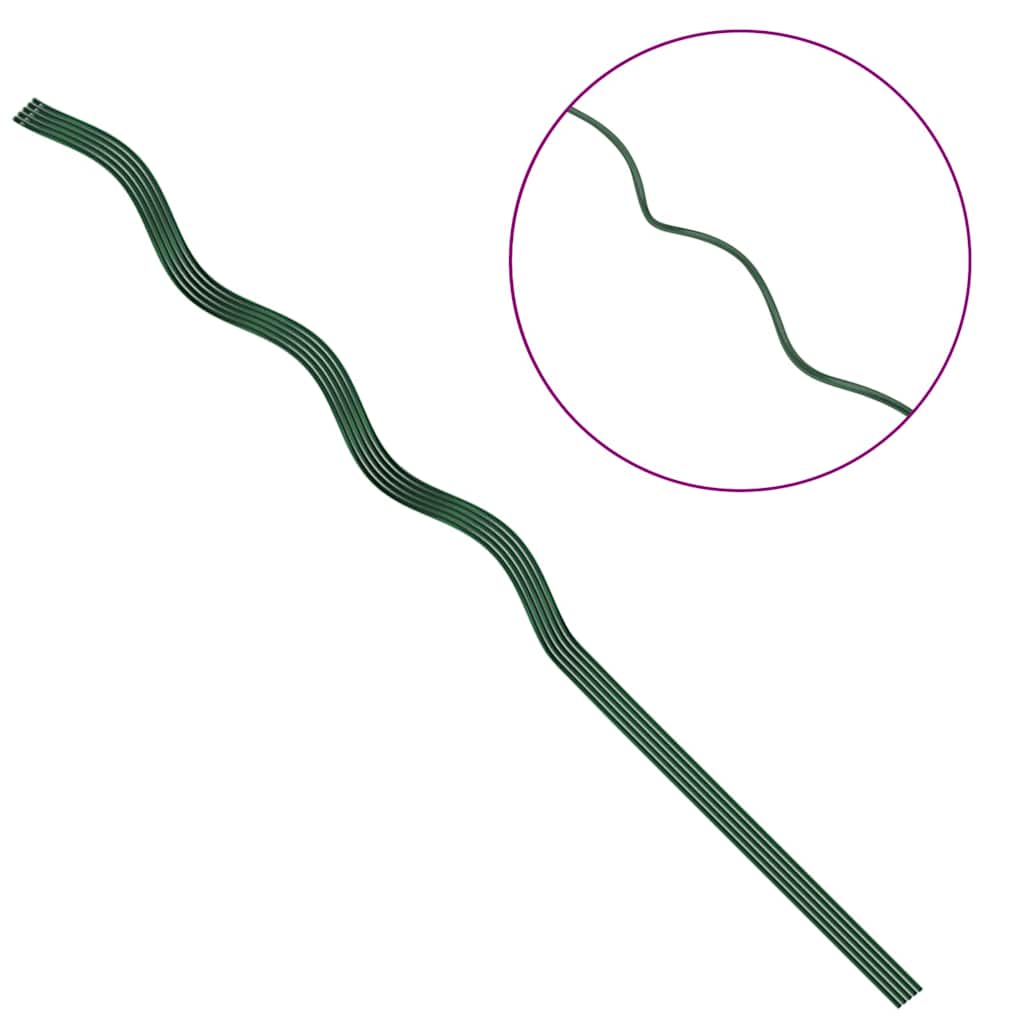Supporto per piante 5 pcs Verde 110 x 0.6 x 0.6 cm Acciaio | homemem39