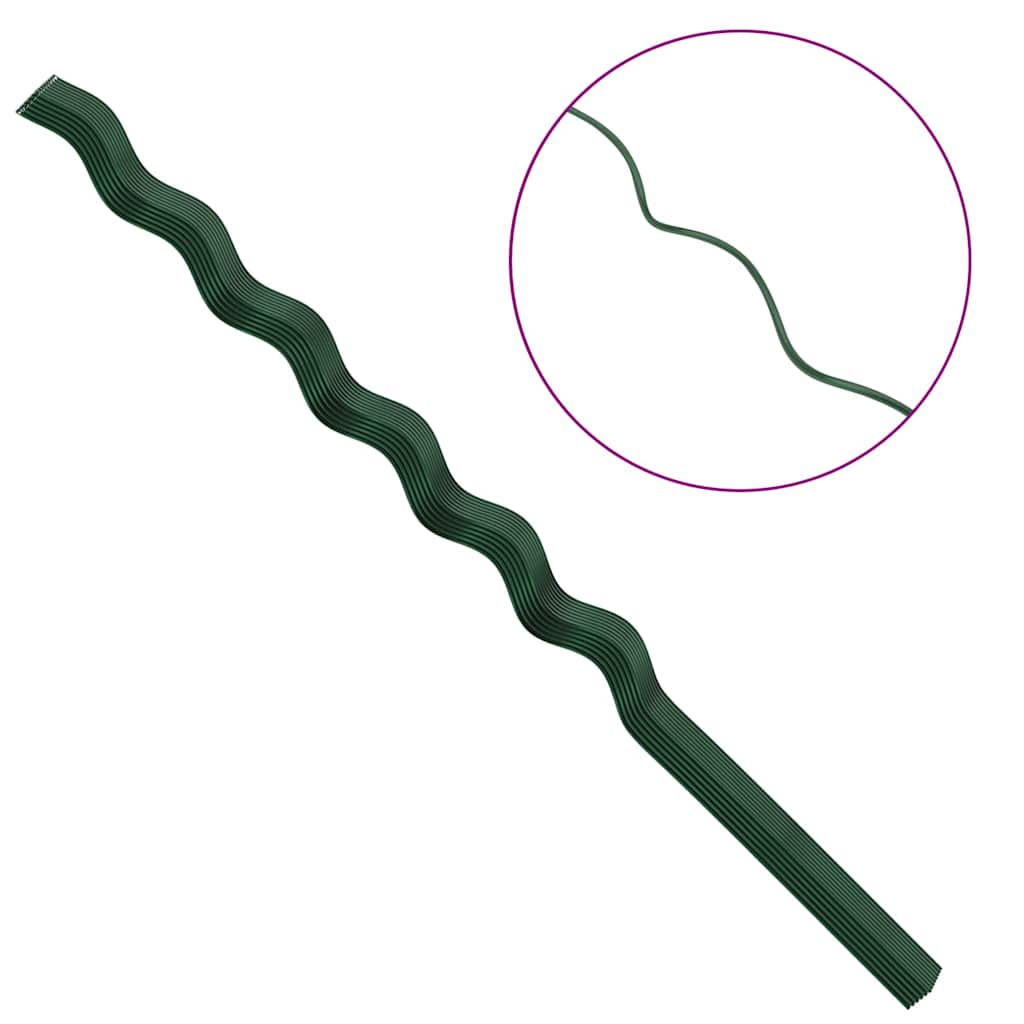Supporto per piante 50 pcs Verde 150 x 0,6 x 0,6 cm Acciaio | homemem39