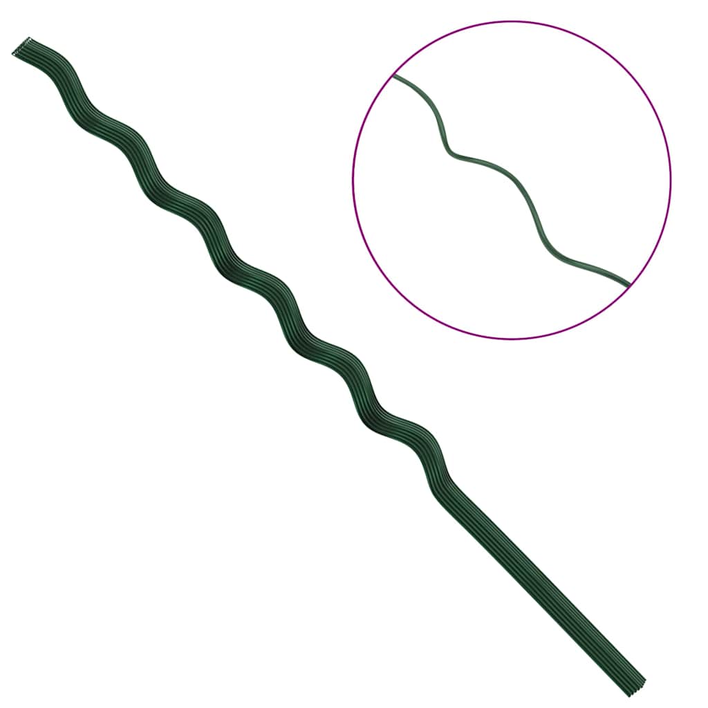 Supporto per piante 20 pcs Verde 150 x 0,6 x 0,6 cm Acciaio | homemem39