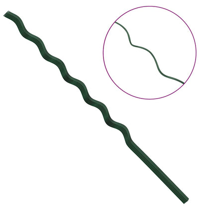 Supporto per piante 20 pcs Verde 150 x 0,6 x 0,6 cm Acciaio | homemem39
