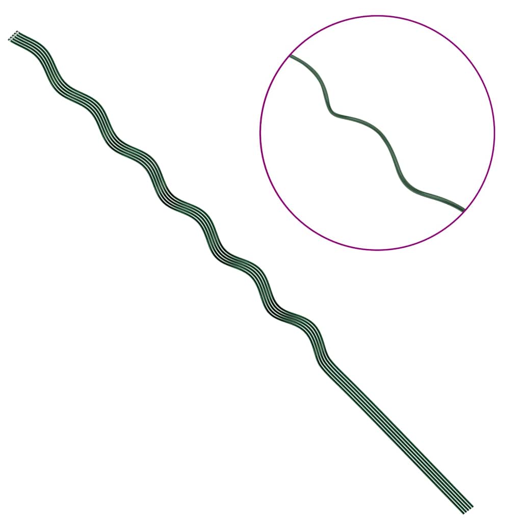 Supporto per piante 5 pcs Verde 110 x 0.6 x 0.6 cm Acciaio