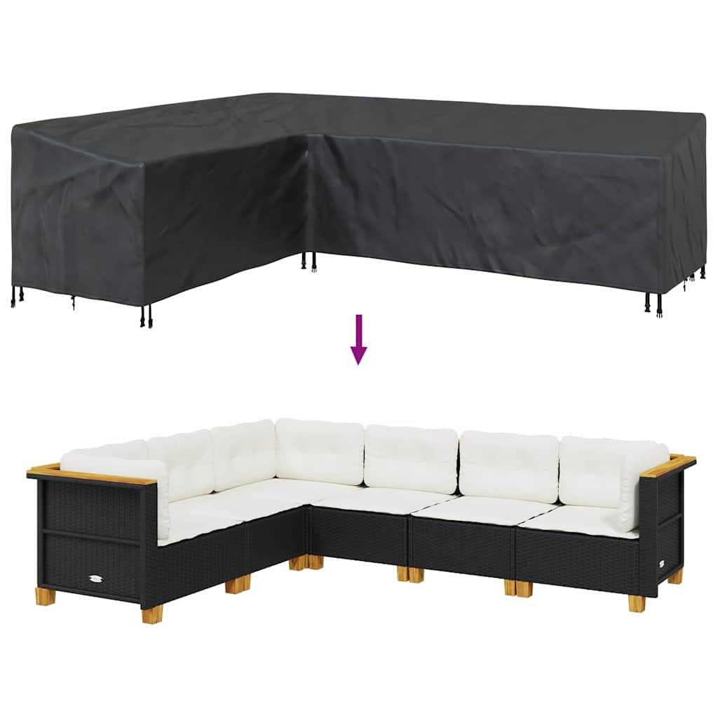 Copertura per mobili Nero 286 x 222 x 80 cm | homemem39
