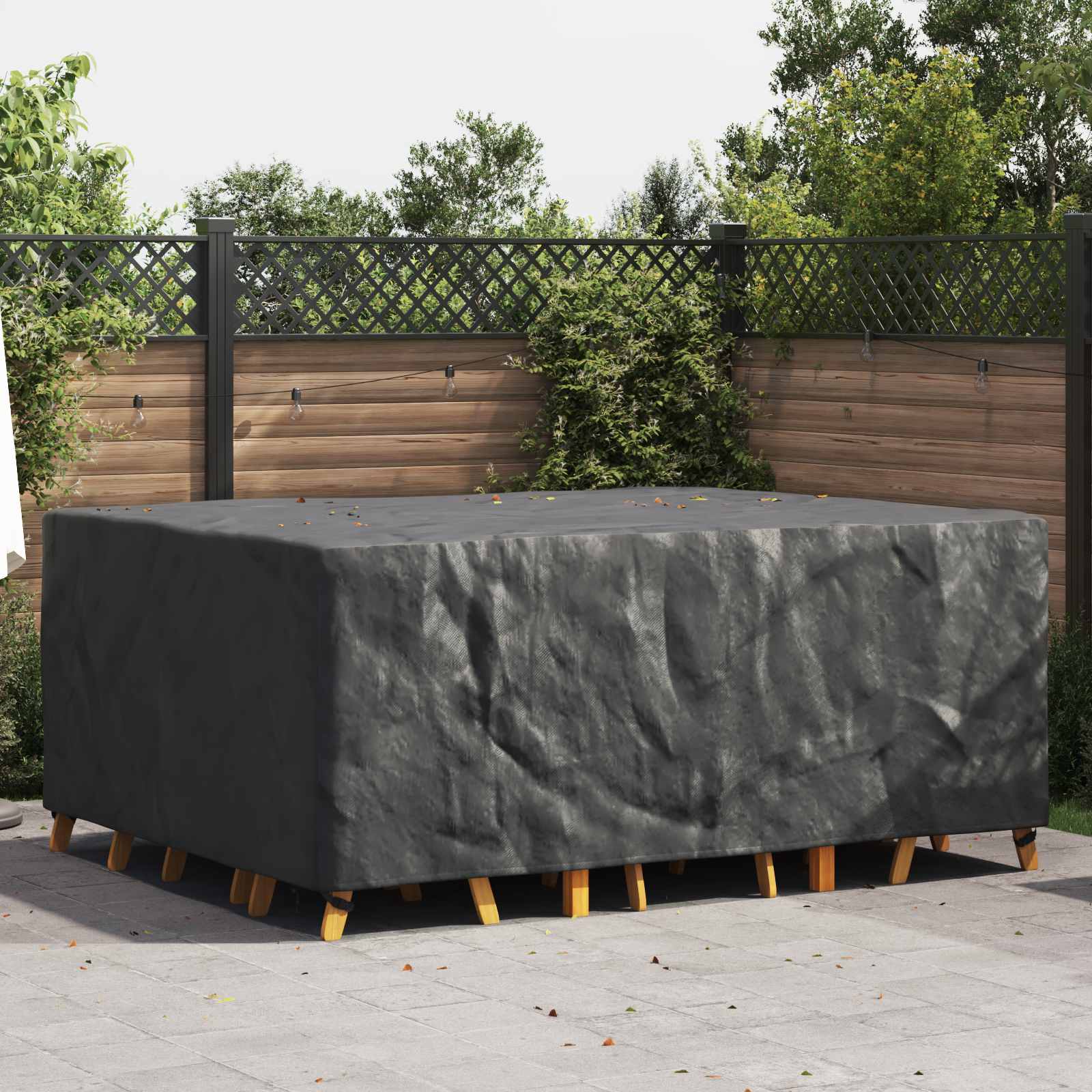 Copertura per mobili Tinta unita Nero 220 x 190 x 85 cm 600D | homemem39