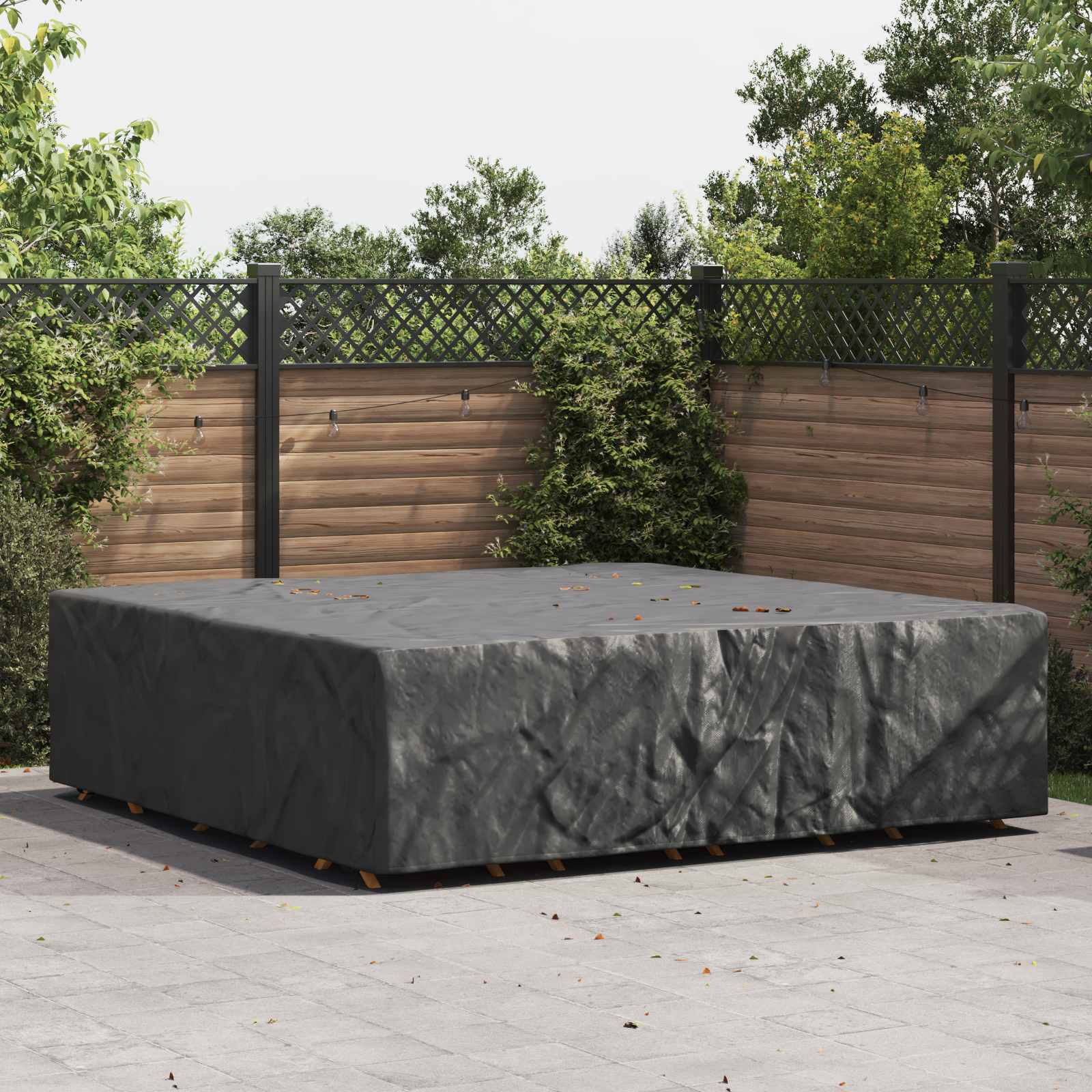 Copertura per mobili Tinta unita Nero 260 x 260 x 90 cm 600D | homemem39