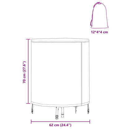 Copertura Tavolo 62 x 62 x 70 cm Tessuto Rotondo Impermeabile