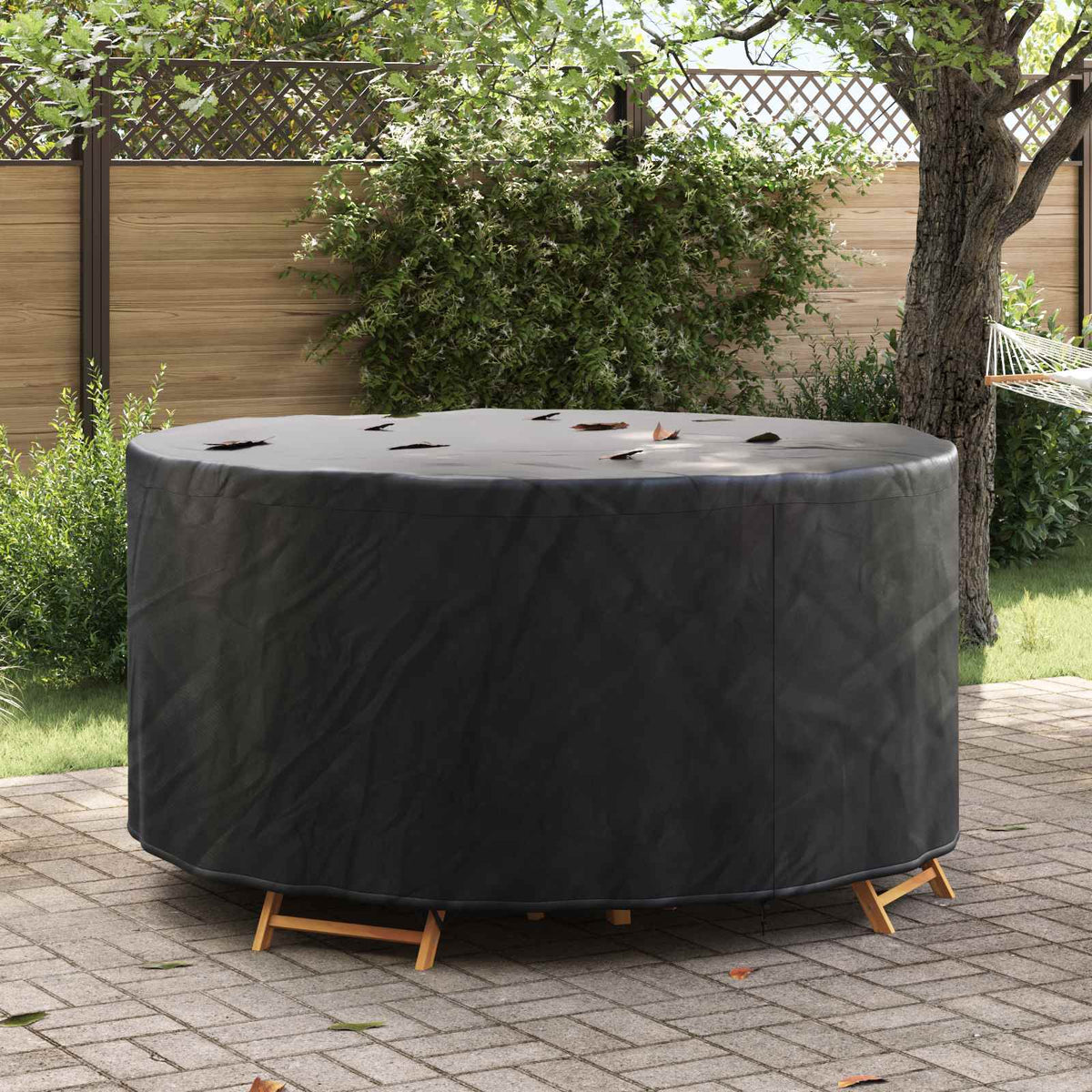 Copertura per mobili 182 x 182 x 85 cm Tessuto Oxford 600D Nero