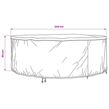 Copertura per mobili Nero 244 x 244 x 85 cm Tessuto Oxford 210D | homemem39