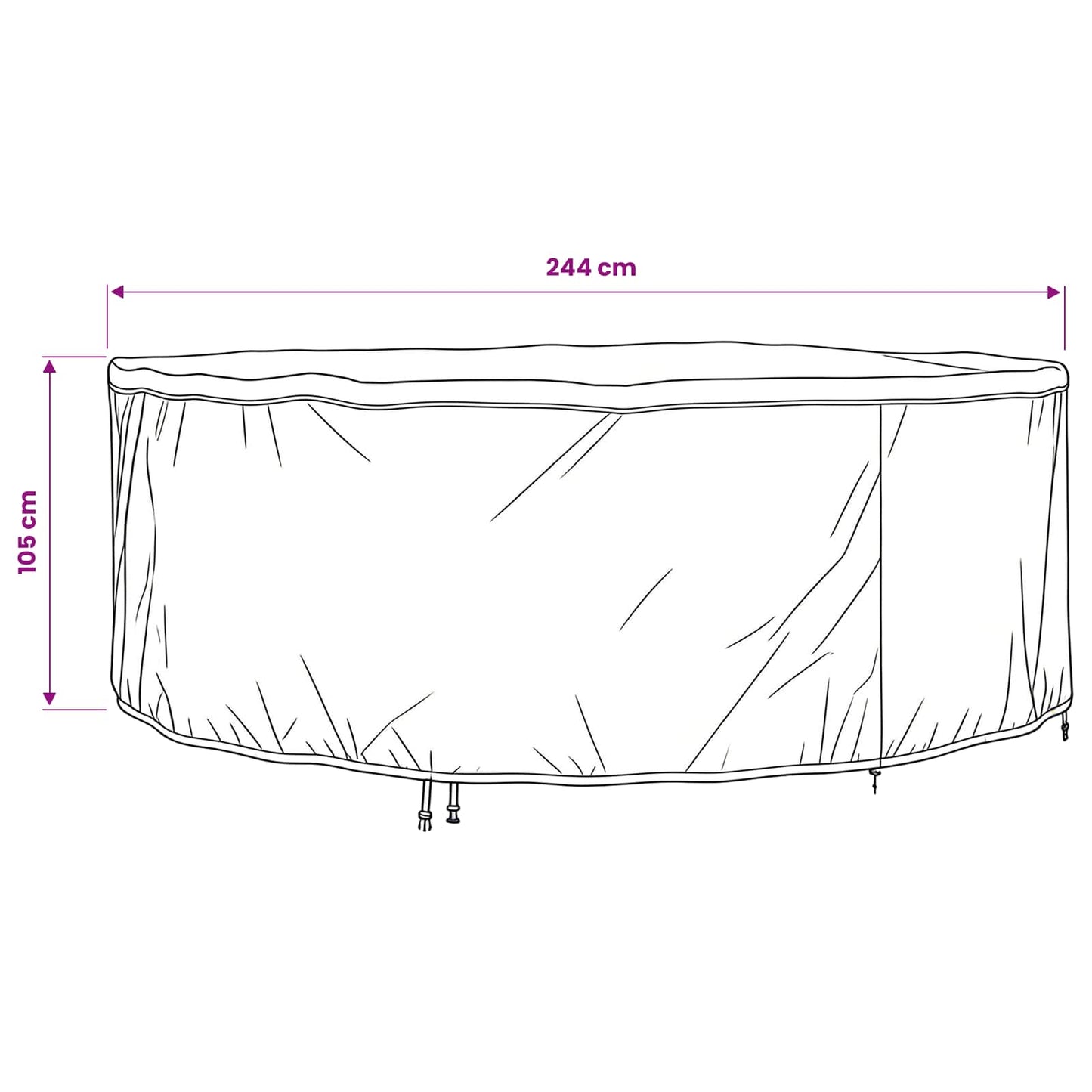 Copertura per mobili 244 x 244 x 105 cm Tessuto Oxford 210D | homemem39
