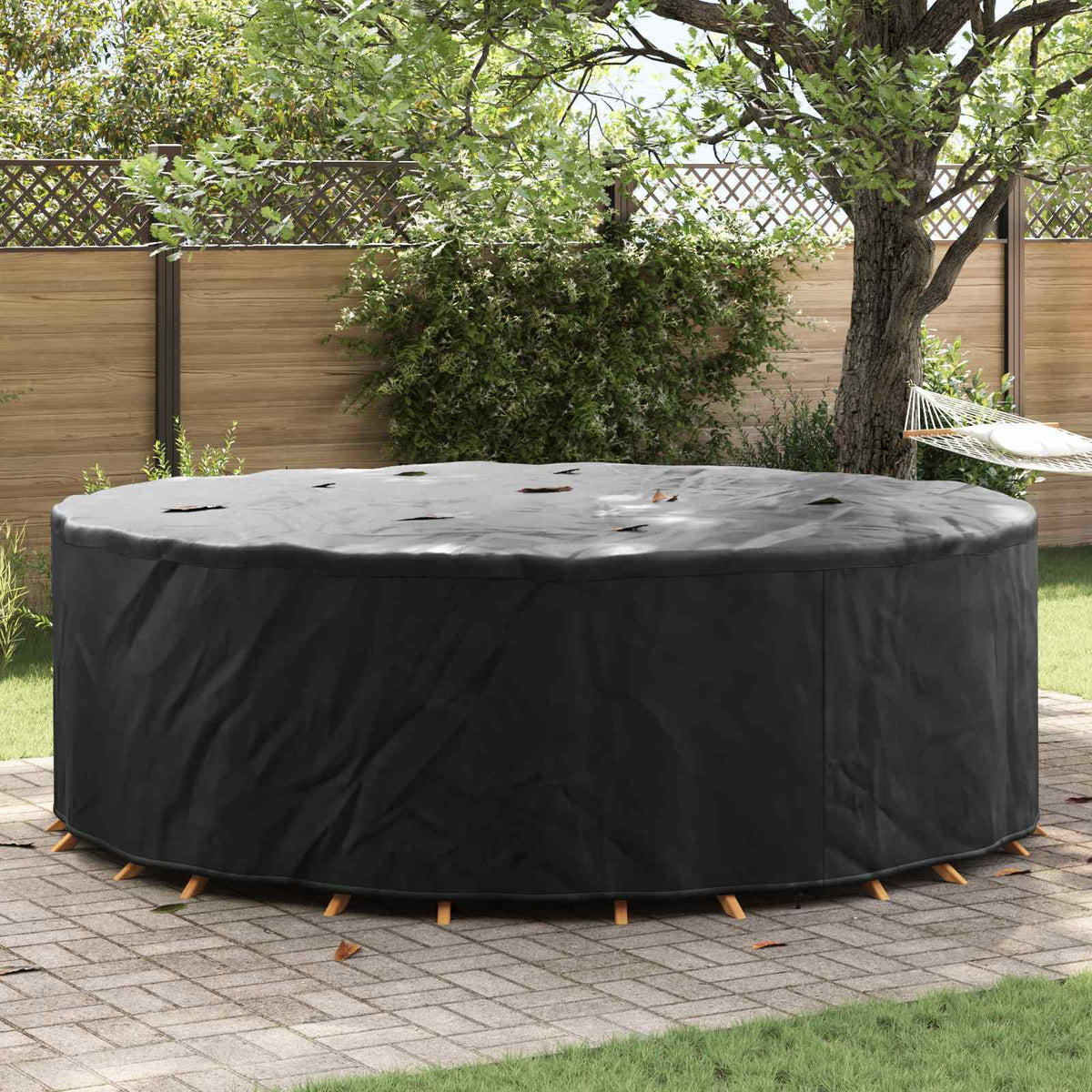 Copertura per mobili 279 x 279 x 71 cm Tessuto Oxford 420D Nero