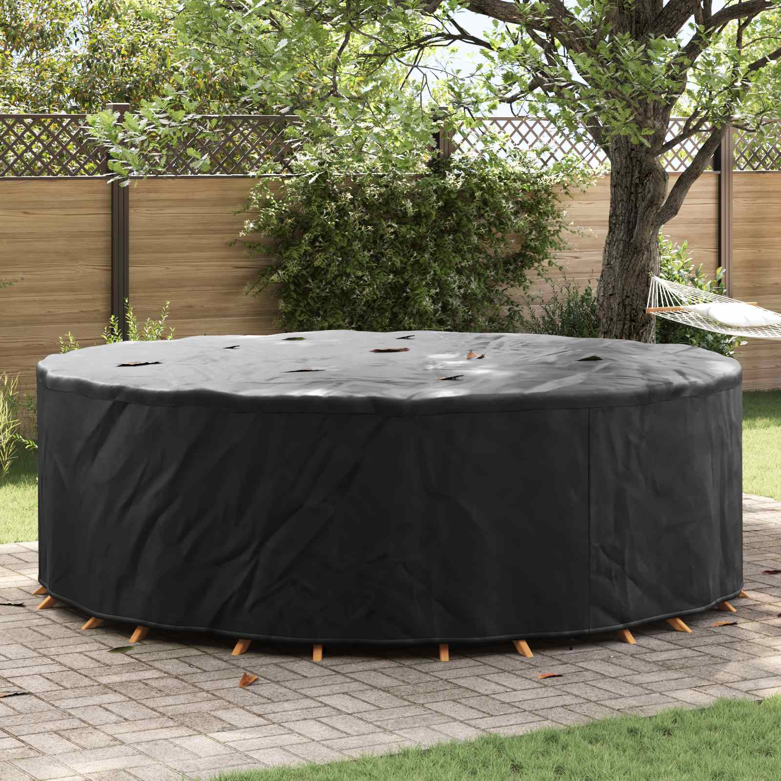 Copertura per mobili Nero 279 x 279 x 71 cm Tessuto Oxford 600D | homemem39